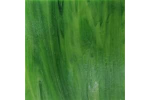 SUN AND MOON STAINED GLASS Wissmach Stained Glass Sheet: Dark Green Dense Opal