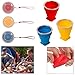 Wealers Collapsible Travel Mug Silicone Bpa-free 7 Ounce Foldable Cup Dishwasher Safe Pop up Cup. Cool Funny Unique Camping Travelling Gear Supplies Accessory. (3 Pack - Assorted Colors)