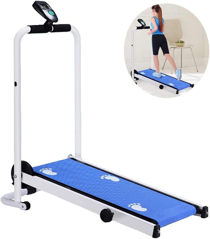 MXCYSJX Folding Small Treadmill Multifunctional Mini Walking Machine Quiet Shock Absorption Mechanical Treadmill Fitness Equipment Home Portable Running Jogging Machine