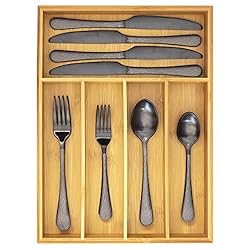 Totally Bamboo Flatware and Utensil Drawer Organizer
