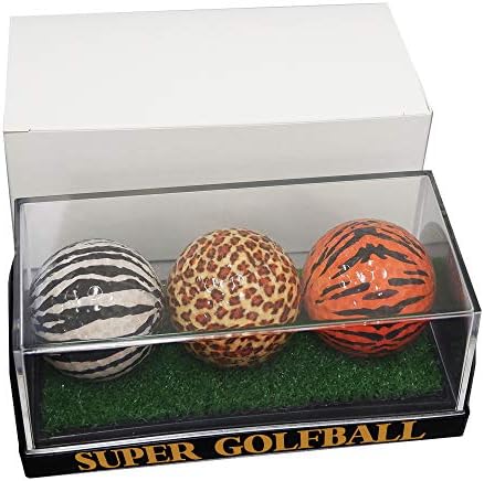 スーパーゴルフボール ファンシーゴルフボール３個入り ヒョウ柄 ゼブラ柄 トラ柄 １万円札柄 ゴールド 地球儀 パンダ柄