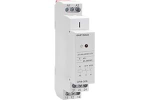 GAEYAELE Intermediate Relay Auxiliary Relay 8A 2SPDT Din Rail Switch Relay (GR8-208,AC/DC 12V)