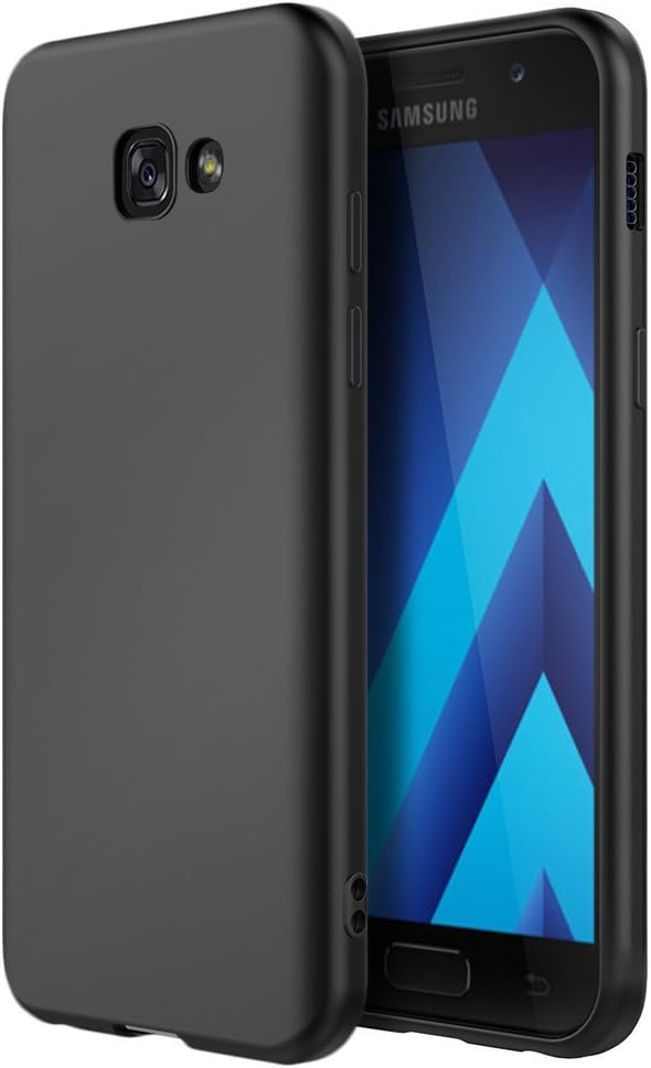 Samsung Galaxy A3 2017 Case, EasyAcc Black TPU Cover Phone Case Matte Finish Slim Profile Phone Protectors for Samsung Galaxy A3 2017 A320 4.7"