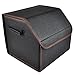 Collapsible Trunk Organizer with Lid - Portable Car Storage Box Bin SUV Van Cargo Carrier Caddy for Shopping Camping Picnic Home Garage - 8gal
