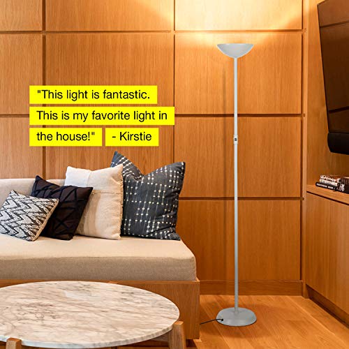 Brightech SkyLite LED Torchiere Floor Lamp Bright, High Lumen Uplight