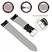 Vetoo 22mm Leather Watch Band Quick Release, Leather Watch Strap for Men Women, Black/Silver Buckle