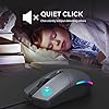 Wired-Mouse-Jelly-Comb-Optical-Gaming-Mice-with-Silent-Clicking-and-RGB-Backlight-for-PC-Computer-Laptop-1600-DPI-Black-and-Dark-Grey Wired Mouse, Jelly Comb Optical Gaming Mice with Silent Clicking and RGB Backlight for PC Computer Laptop, 1600 DPI…