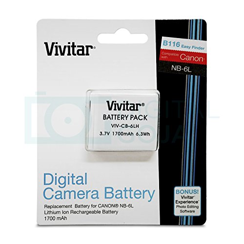 (2 Pack) Vivitar NB6L / NB6LH Batteries for Select Canon PowerShot