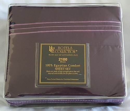 Bed Sheets Bedding Set By HCS Hotels Collection 2100 (New Edition),both Side Brushed,super Soft,hypoallergenic &amp; Wrinkle Free 4 Pieces Set (Full/Double, Egg Plant/Purple)