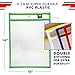 [15 Pack] 10x14 Premium Reusable Dry Erase Pockets with Unlimited WORKSHEETS & Free Bonuses. Each Heavy Duty Dry Erase Pocket Ideal for Office, School Supplies, Classroom Supplies by ReadySet