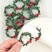 Factory Direct Craft 12 Miniature Artificial Holly Wreaths for Christmas Decor and Crafting