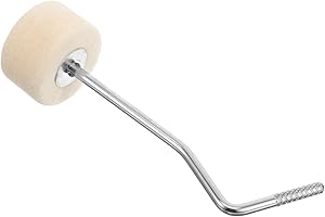 YARNOW Bass Drum Pedal Beater Head Curved Metal Hammer with Felt Pad Adjustable Drum Accessory Kick