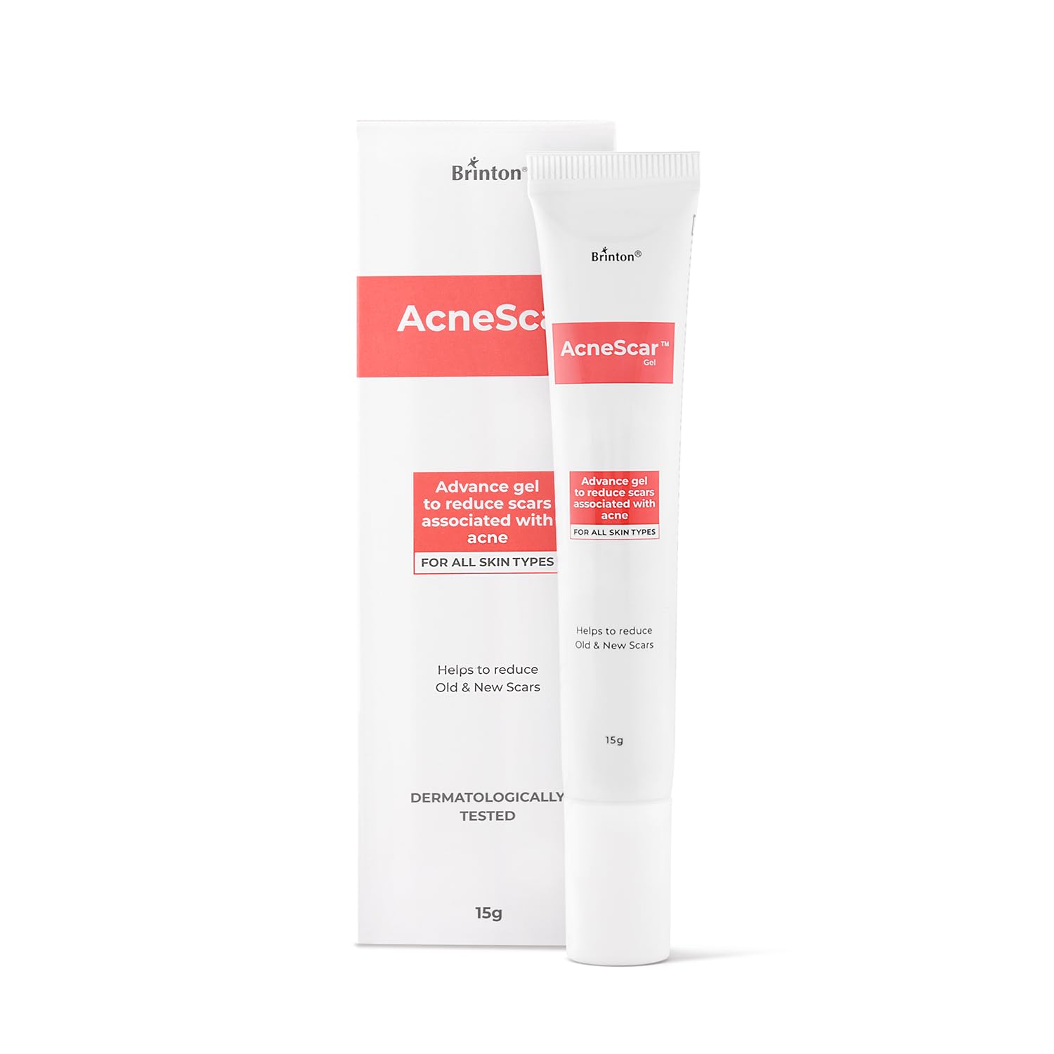 Brinton AcneScar Advanced Gel for Acne Scars & Acne Pits| Help to Reduce Old & New Scar| Reduces Pigmentation| Fights Acne & Blackheads | Suitable for All Skin Types for Men & Women 15g