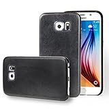 Samsung Galaxy S6 Phone Case, Cover, Black Sapphire, NEW, Elegant, Sleek, Slim, Snug fit, Compatible, Durable, Rugged, Resilient, Non-Bulky, Non-Obtrusive, Non-Intrusive, Excellent Grip, Premium PU Leather, Scratch-Resistant, Inner Fiber for Maximum Shock Absorb