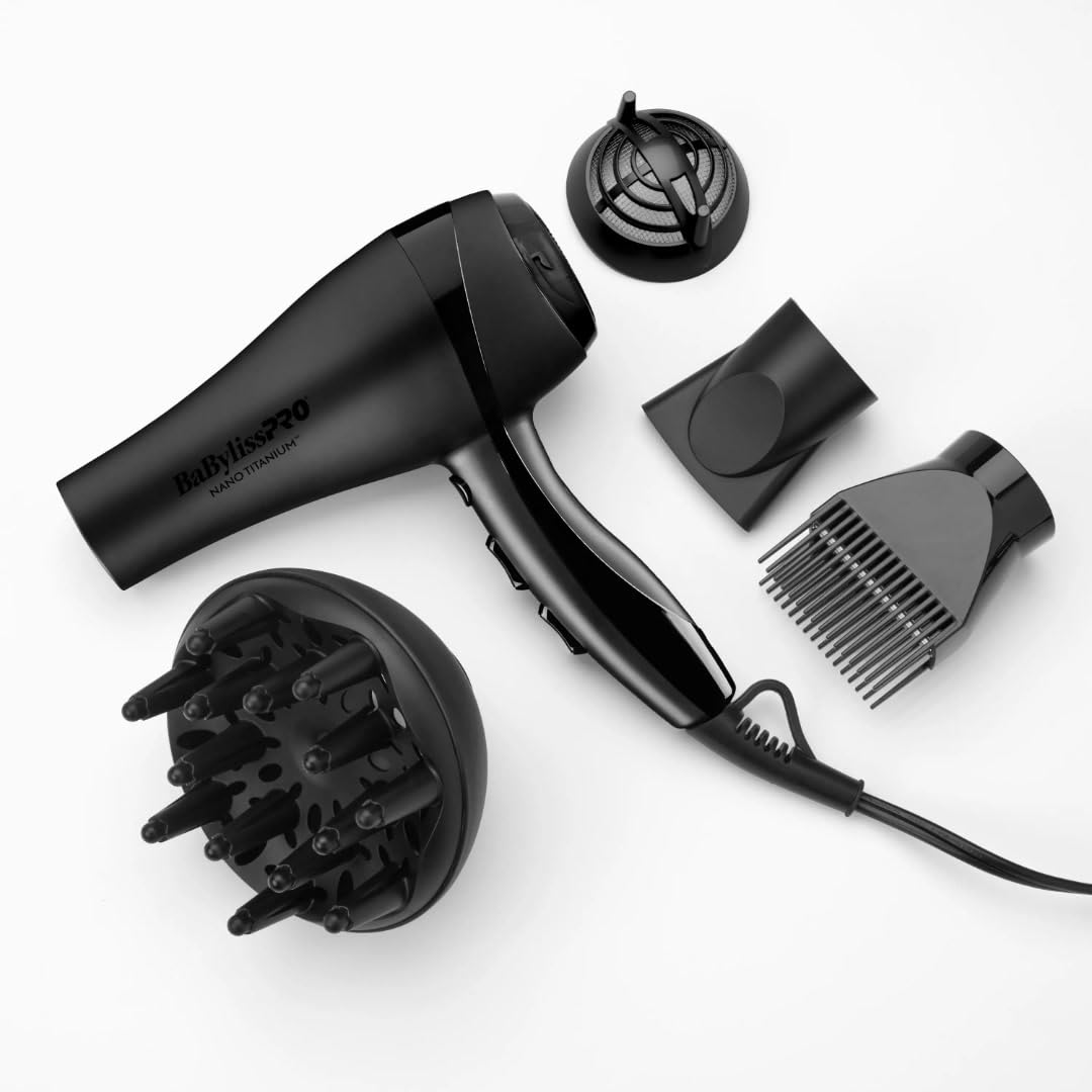 Photo 1 of BaBylissPRO Nano Tianium Limited Edition Black and Blue Professional Ionic Hair Dryer