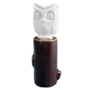 Ceramic Aroma Diffuser, Owl | Small Ceramic and Porcelain Essential Oil Wicking Diffuser | No Electricity or Water Required | Use in Home, Office, Bathroom, Desk, Bedroom | 2 Weeks per Refill - 15mL