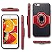 UrbanDrama iPhone 6s Plus Case, iPhone 6 Plus Case, Slim Kickstand Cover with 360 Degree Rotating Ring Holder Support Magnetic Car Mount Soft TPU Case for iPhone 6s Plus 6 Plus 5.5 inch, Black Red