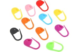 50 Pack Reusable Small Size Plastic Ring Markers with Random Color Closure for Knitting, 50个/份, Ceramic, other gemstones