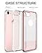 BENTOBEN iPhone 8 Case, iPhone 7 Case, Glitter Bling Slim Shockproof Hard PC Soft TPU Hybrid Dual Layer Stripes Protective Phone Case Cover for iPhone 8 / iPhone7 (4.7Inch), Rose Gold
