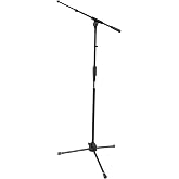 Shure by Gator Tripod Mic Stand with Adjustable Height, Telescoping Boom, and Standard Twist Clutch; (SH-TRIPODSTANDTBM)