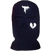 3 Hole Uzi Balaclava Knitted Full Face Cover Ski Mask Winter Windproof Neck Warmer Thermal Cycling for Men Women