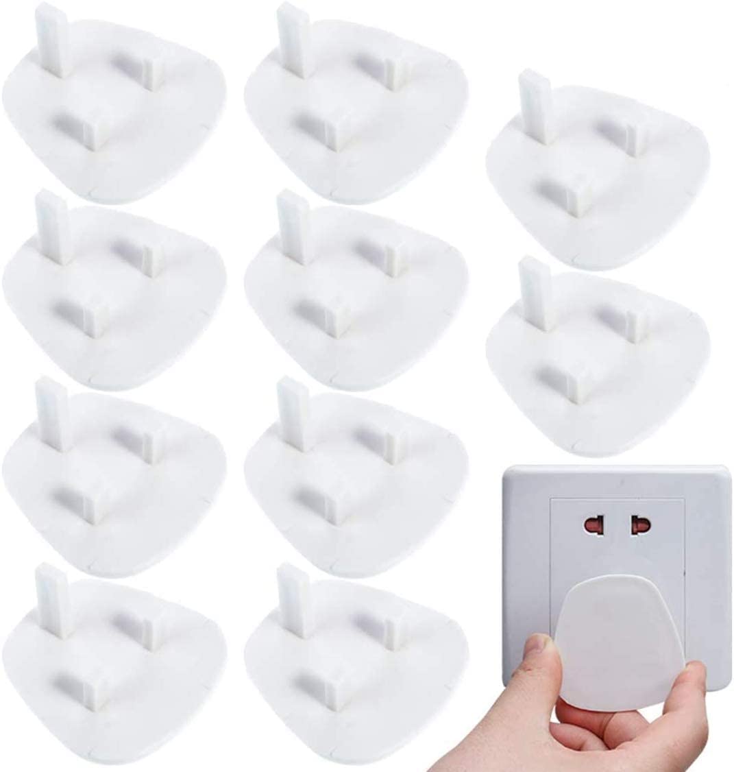 12 x Electrical Home Plug Mains Protector Socket Covers Child Baby Safety Guard New, White