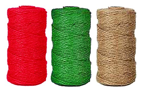 Set of 3 Christmas Jute Twine Rolls