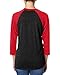 Next Level Mens Tri-Blend 3/4-Sleeve Raglan Tee (6051) vin red/vin blk m