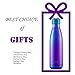 DJSBZ Vacuum Cola Shape Double Walled 18/8 Stainless Steel Water Bottle Leak-proof Keep Hot & Cold Travel Sports Personalized Metal Water Bottle,17 Oz (500 ml) Metal Purple