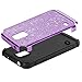 Galaxy S5 Case, BENTOBEN Glitter Bling Luxury 2 in 1 Hybrid Slim Hard Laminated with Sparkly Shiny Faux Leather Chrome Shockproof Protective Case for Samsung Galaxy S5 (i9600), Purple