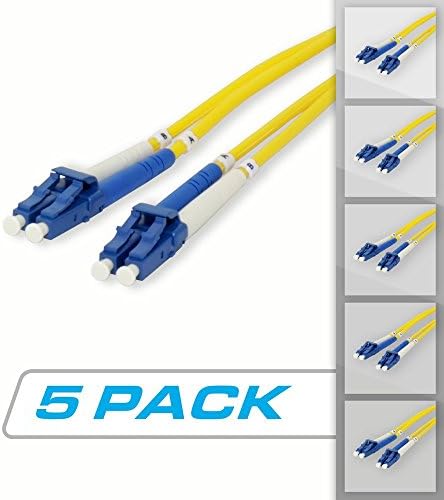 Fiber Patch Cord - 5 Pack - Duplex - LC to LC - Singlemode (3 Meter)