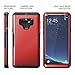 YOUMAKER Case for Galaxy Note 9, Full Body Heavy Duty Protection with Built-in Screen Protector Shockproof Rugged Cover for Samsung Galaxy Note 9 (2018) 6.4 inch - Red/Black