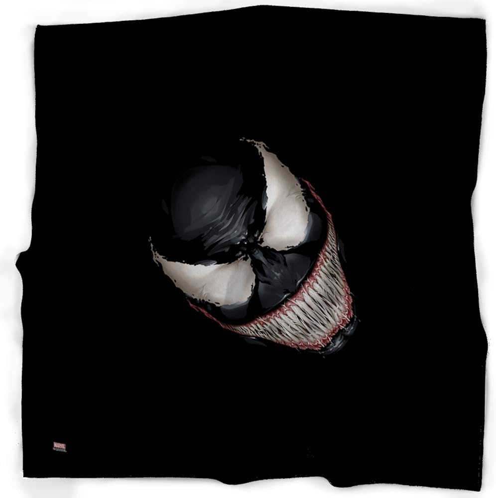 Bandana Venom Teeth Face Centered Black: Clothing
