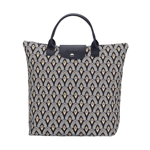 Signare Tapestry Foldable Tote Bag Reusable Shopping Bag Grocery Bag with Mexican Folk Art Design (Luxor) — image 1