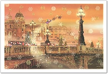 Amazon クリスマスカード 和風 海外向け ミニサンタセピアカード S 375 ノスタルジック東京 Greetinglife グリーティングカード 文房具 オフィス用品