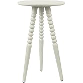 Silverwood Allison Compact Round Accent Table with Turned Legs, Sea Glass