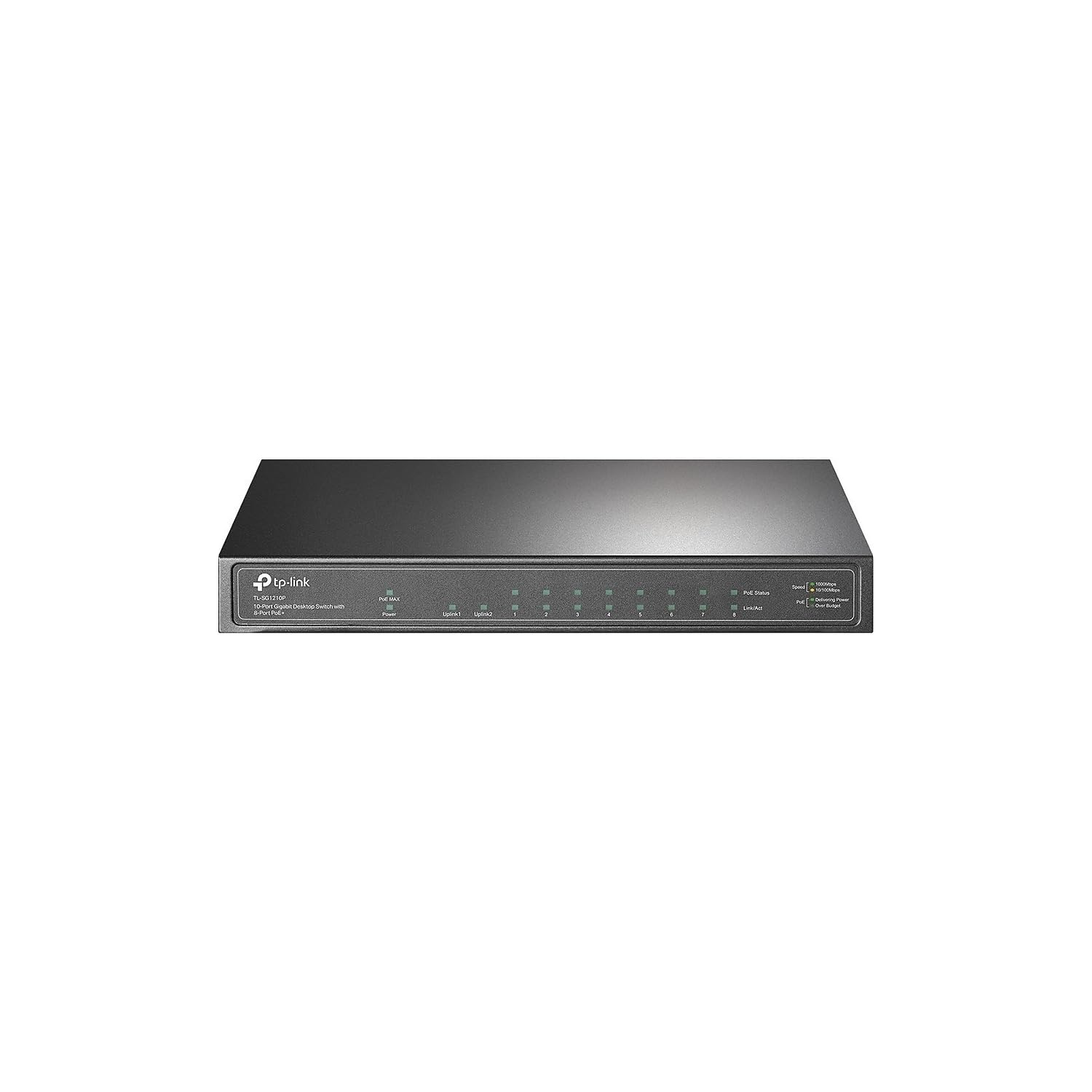TP-Link 8 Port Gigabit PoE Switch | 8 PoE+ Ports @63W, w/ 1 Uplink Gigabit Port + 1 SFP Slot | Desktop/Wall-Mount | Plug & Play | Limited Lifetime Protection | Traffic Optimization (TL-SG1210P)