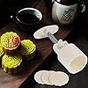 Aceshop 4 Set Mooncake Press Mold with 12 Stamps Hand Pressure Mold 50g/100g Mid-Autumn Festival Flower Moon Cake Mold Set Kitchen DIY Baking Decorating Tools Bakeware Gadget