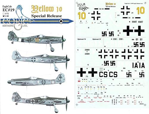 Eaglecals 1:48 Yellow 10 Fw-190 Special Release Decal Set #EC19