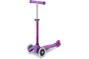 Micro Kickboard Mini Deluxe LED Three-Wheeled Lean-to-Steer Swiss-Designed Micro Scooter