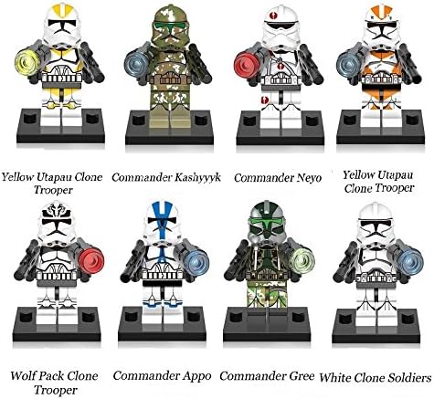 Star Wars Clone Wars Soldier Trooper Mini Figures toy gift set 8 piece