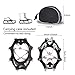 Ice Grippers Cleats Hiking on 12 Teeth Claws Traction Cleats  Stainless Steel Chain Anti-Slip Spikes Crampons,M/L