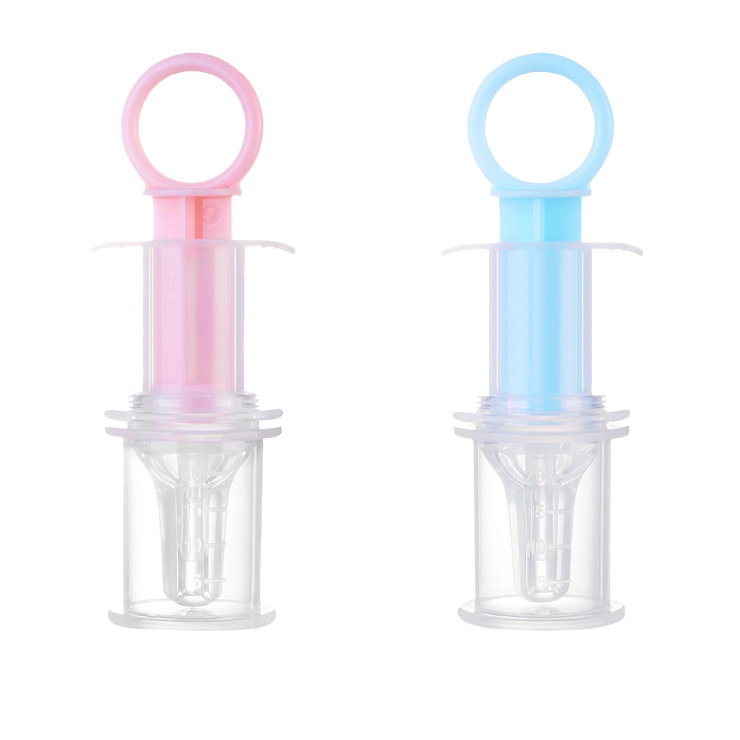HAICN 2Pcs Oral Feeding Syringe Liquid Feeder Dispenser Silicone Feeder Liquid Inlet at Both Sides Choke-Proof Cups for Adults
