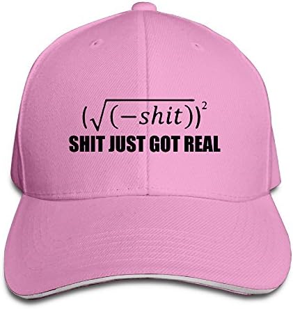 CSECGAR Funny Mathematic Logo Adjustable Baseball Cap Fitted Cap Pink