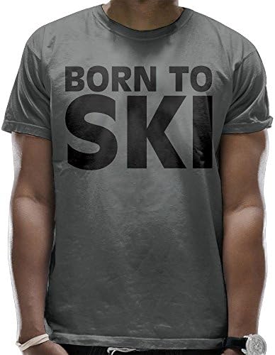 Born To Ski Fashion Men's Round Collar Short Sleeves