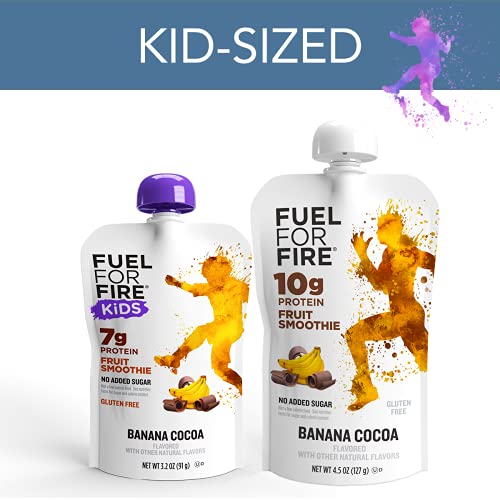 Fuel For Fire KIDS! Banana Cocoa (12 Pack) Real Fruit & Protein