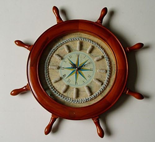 Nautical Decor Captain's Wheel Knot Clock