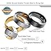 FIBO STEEL 8MM Stainless Steel Rings for Men Promise Wedding Band Ring Engagement 3 Pcs a Set, Size 10