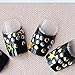 Binmer(TM)New 300 Punk Rivet Design Nail Art Sticker Tip Decal Manicure Metallic Gold Studs Nail Tips DIY