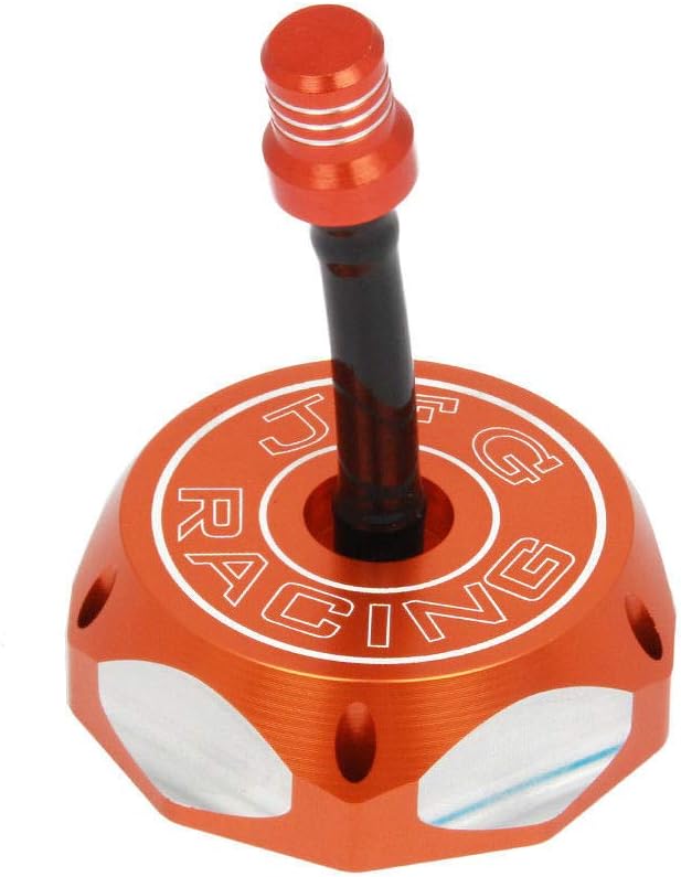 C-FUNN Aluminum Billet Gas Fuel Tank Cap For KTM 50 85 125 200 250 300 350 360 380 400 450 525, silver|orange - Image 3